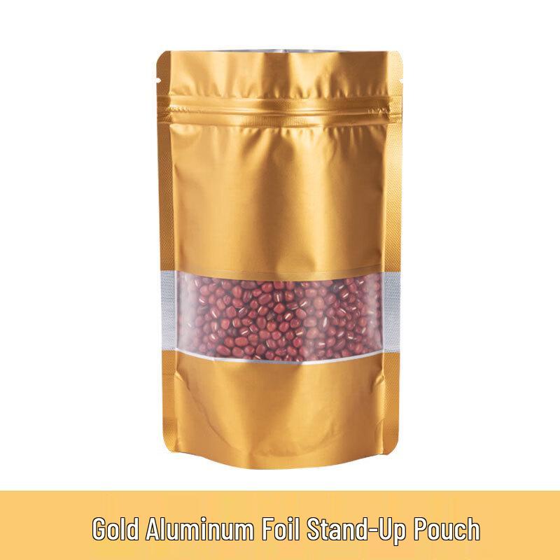 Colorful Window Aluminum Foil Resealable Stand-up Food Pouches