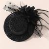 Mesh Flower Fascinator Hair Clip Adult Costume Accessory Barrettes for Teaparty