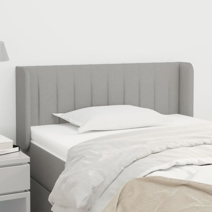VidaXL Headboard with Ears Light Grey 83x16x78-88 Cm Fabric3118980