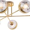 Asturia Gold Ceiling Lamp 6-Flat Golden Lampshade E27