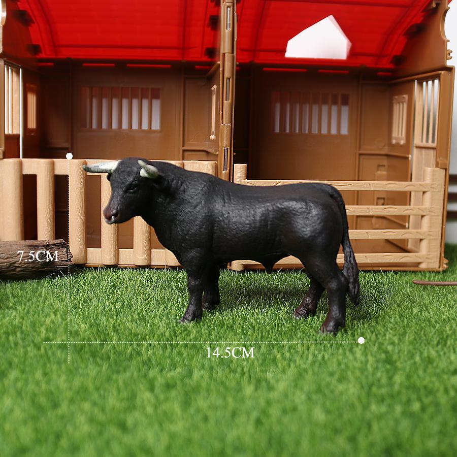 Simulering Gård Verden melkeku Storfe Okse Kalv yak Moskusokse Pedagogisk dyremodell figur leketøy hjemmedekor Gave Til Barn