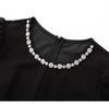 High-Quality Socialite Style Rhinestone-Inlaid Faux Two-Piece Slim-Fit Dress for Spring/Summer