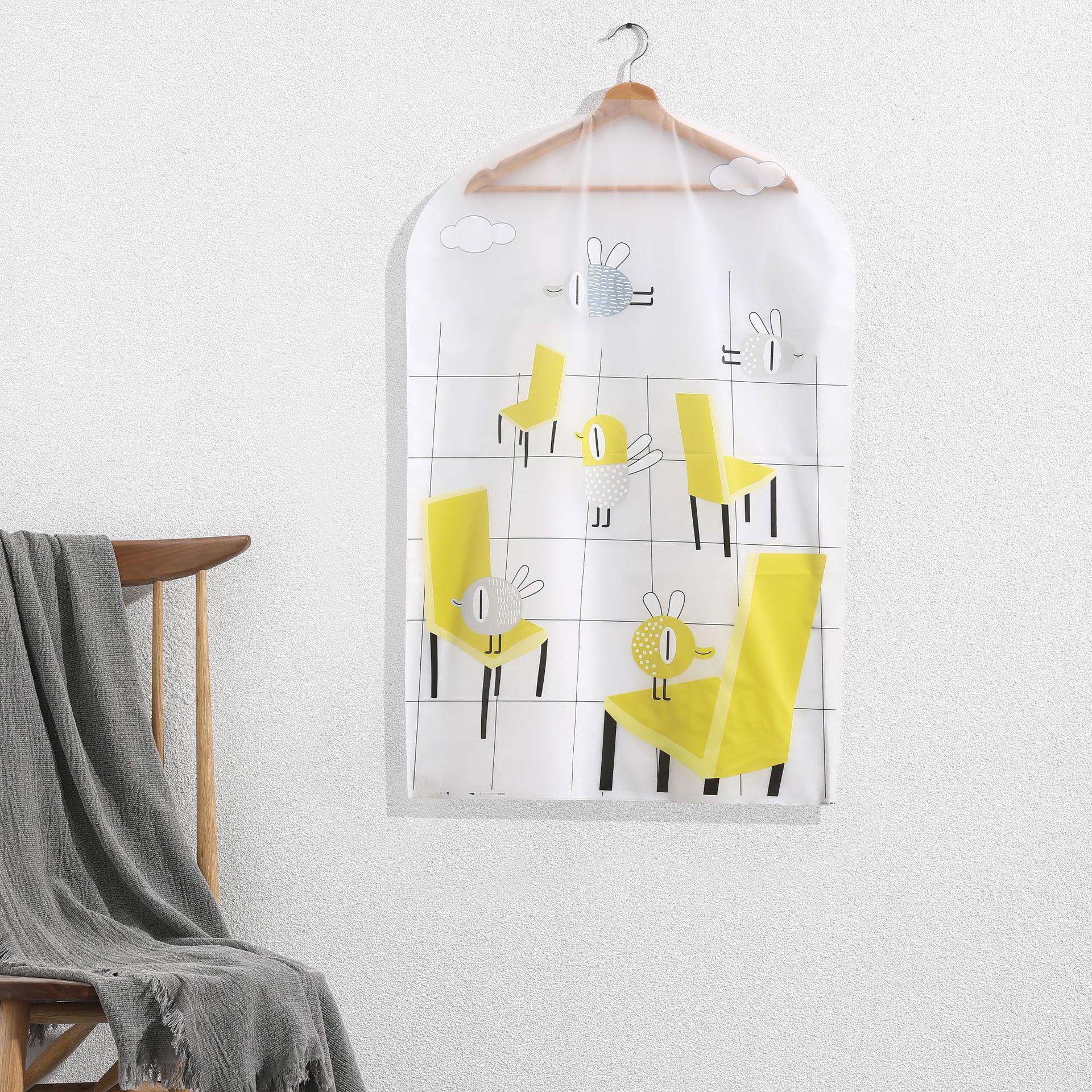 PEVA Transparent Printed Garment Dust Cover Bag