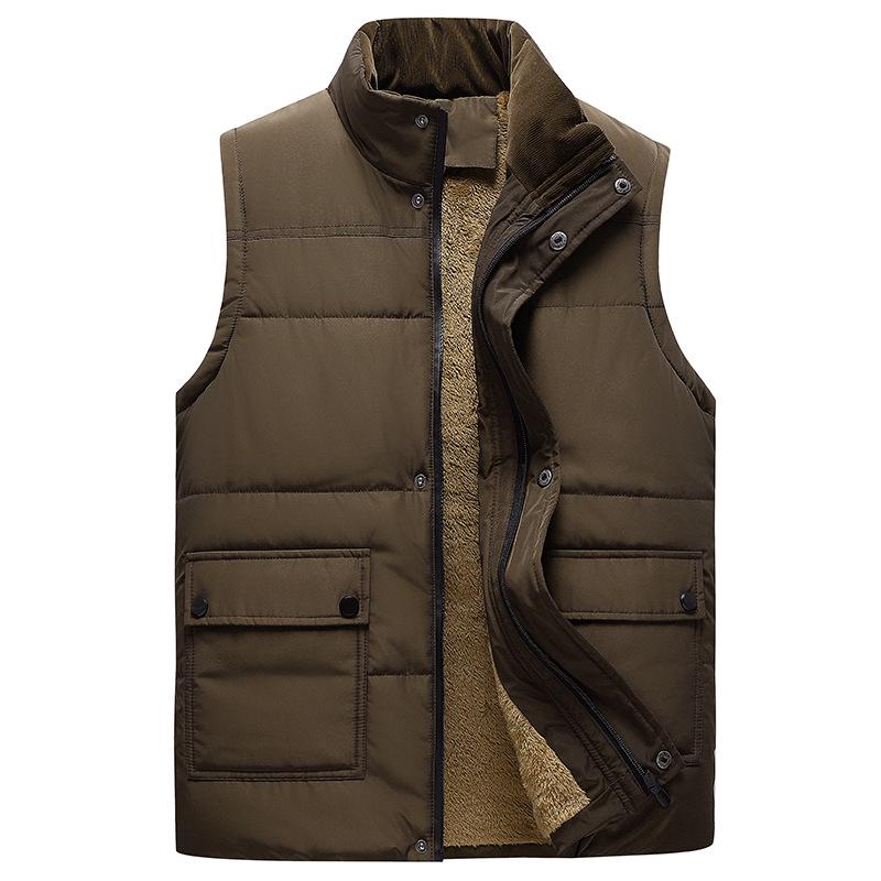 Men's Winter Fleece Vest: Thick, Warm, and Sleeveless for Middle-aged and Elderly