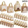 4-24Pcs Eid Mubarak Gift Bag Nonwoven Cookie Candy Packaging Bag with Handle 2026 Ramadan Muslim Islamic Festival Party Supplies