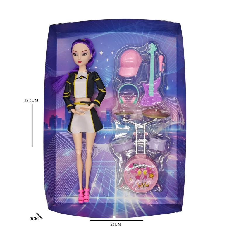 32cm Girl Group Doll, Witcher Music Accessory Set, Theme Toy, Plastic Material