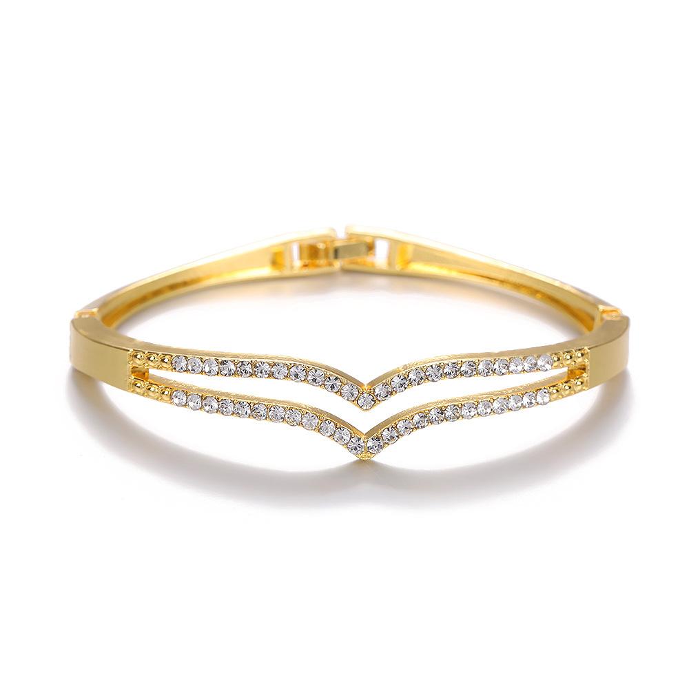 Decorative Creative Bracelet Women's Fine Sticky Rhinestone High-end Sense Spot Light Luxury Style Zinc Alloy Jewelry