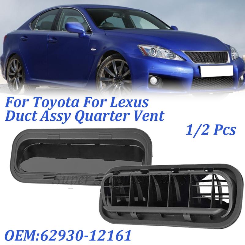 62930-12161 Langlebiger 1/2 Stück Lüftungskanal Viertelbelüftung für Toyota für Lexus 62930-12160 Ersatz für hinteres Blattpaneel Luftauslass
