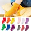 6 Pairs/Lot Spring Autumn Kids Anti-slip Socks Solid Soft Breathable Cotton Babys Boat Socks Boys Girls Trampoline Socks