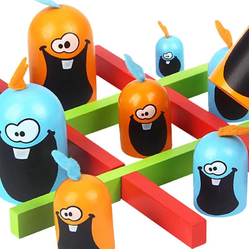 Board Game 2 Players Tic Tac Toe Big Eat Small Gobble Parent Children Interactive Competition Match Party Games Toys Gift