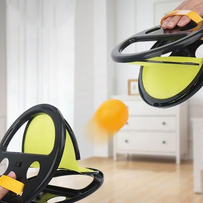 Fang- und Wurfballspiel, Wurf- und Fangballset für den Außenbereich mit 2 Werfern und 4 Bällen, Paddelballset für Strand, Pool und Hof für Familienspaß