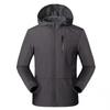 Spring and Autumn Men's Jacket, Men's Solid Color Outdoor Hooded Jacket