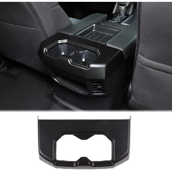 Aunginsy Car Rear Seat Central Armrest Cup Holder Cup Trim Frame Cover Compatible with Toyota Tundra/Sequoia 2022-2025 Car Back Center Console Water