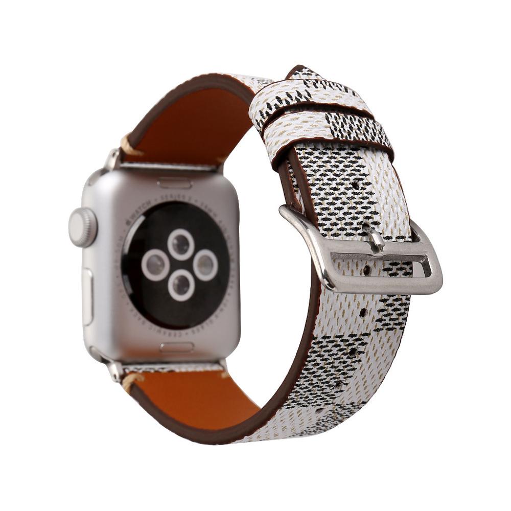 Para Apple Watch Correa Patrón plaid Cuero Iwatch Series5 4 Reloj de hombre  / mujer Correa de muñeca 42/38mm comprar a buen precio — entrega gratuita,  reseñas reales con fotos — Joom