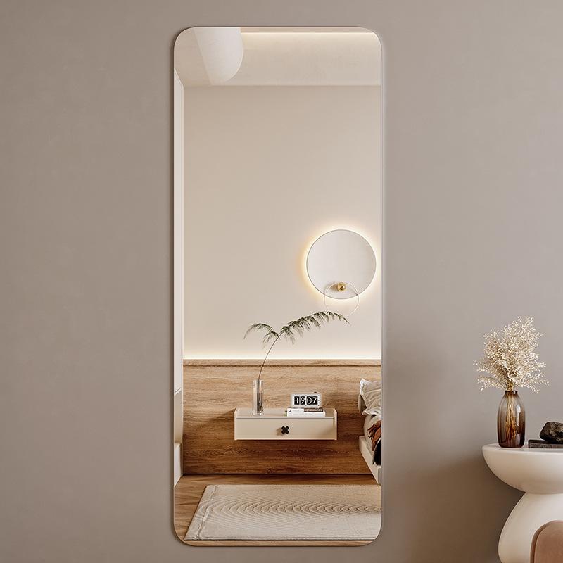 Acrylic Soft Full-Length Dressing Mirror, Cuttable, Self-Adhesive, Wall-Mounted for Dormitory or Wardrobe