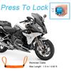 MOTOBOY Bike Motorcycle Disc Lock with Disc Lock for and Stainless Steel and Easy To Includes 2 Keys Lock, Reminder, 1.5m, Anti-Theft Motorcycles,