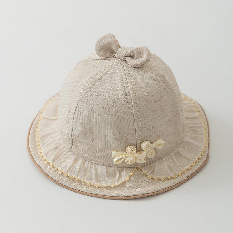 Korean Style Children's Sun Protection Lace Bucket Hat for Girls