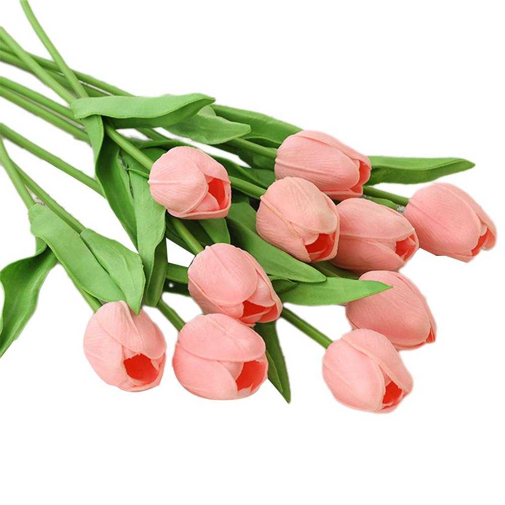 10PCS Tulipas Flores Artificiais Tulipa Artificial Pacote