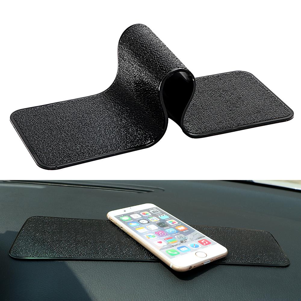 Anti-Rutsch-Matte für Handy-Autodashboard Klebriges Pad Schwarz für GPS Auto-Innenraum PU-Leder-Textur Anti-Rutsch-Mattenhalter Gel Magisch
