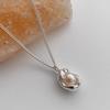 Copper-Plated Gold Pendant with Irregular Ingot and Pea Pearl - Elegant High-End Style Accessory