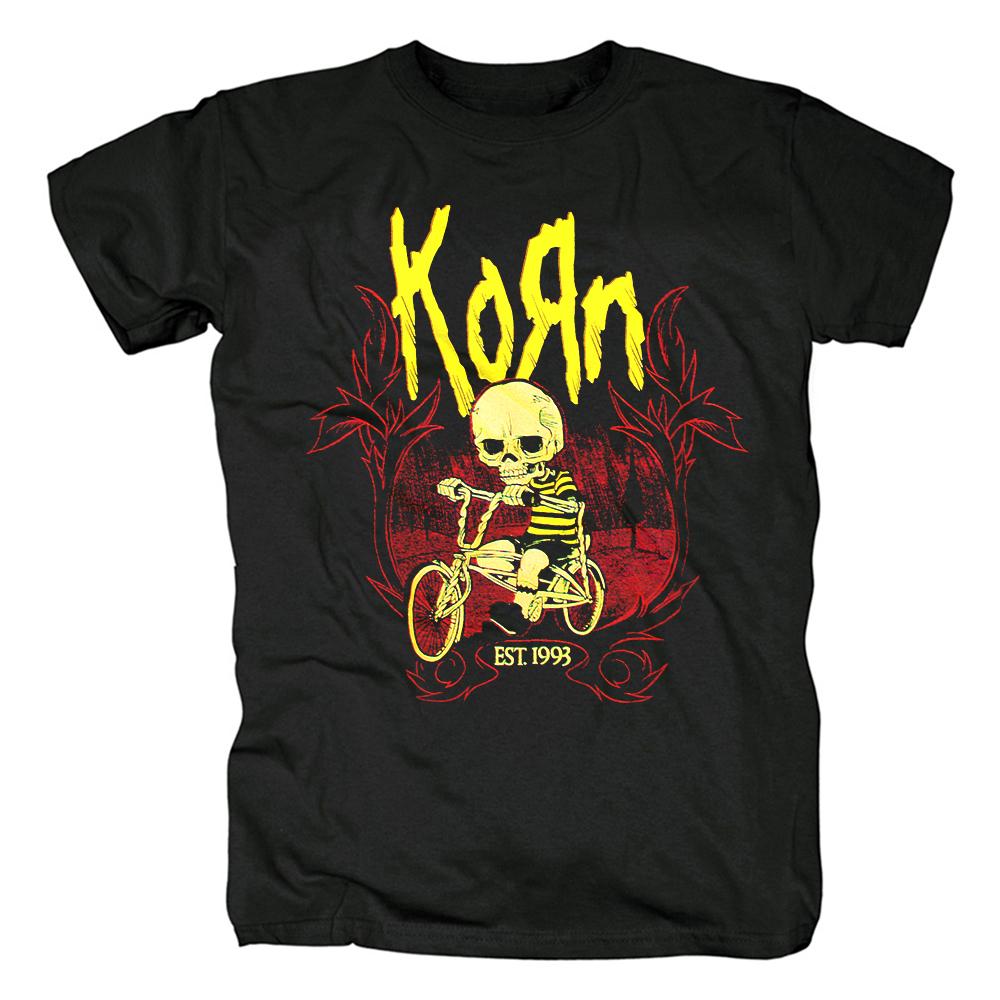 KORN Cohen Band Metal Rock Heavy Metal Punk Europäische und Amerikanische Musik Baumwolle Herren und Damen Rundhals Lockeres T-Shirt