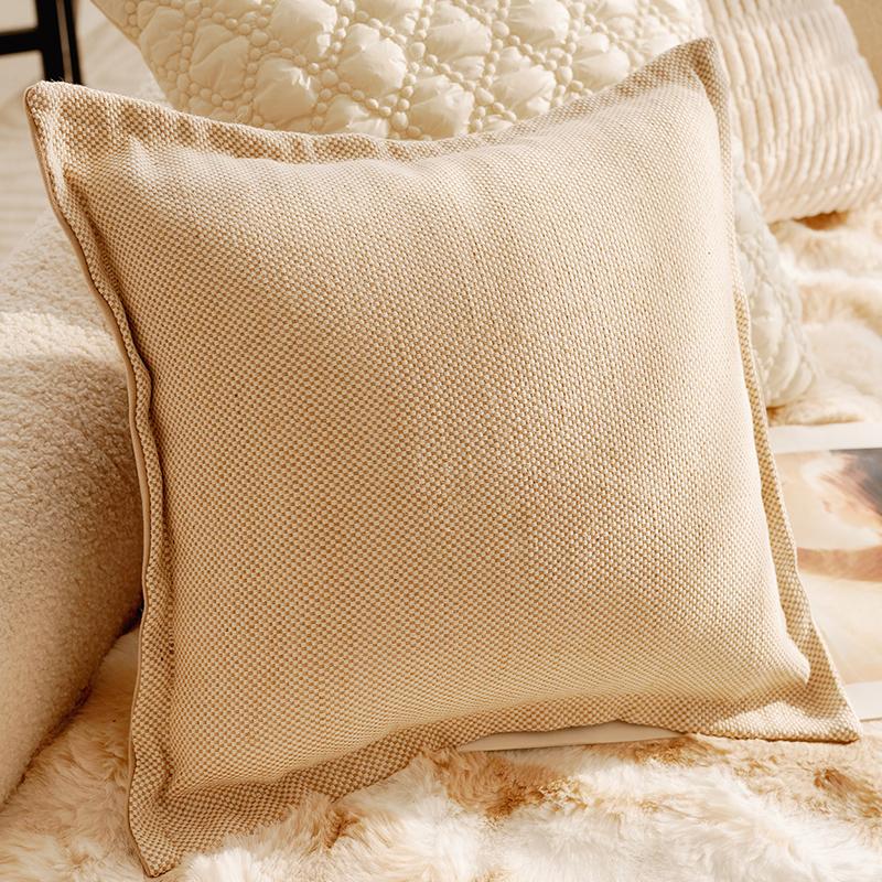 30x50/45x45CM Cute Sheep Throw Pillow Cover Simple Brown Cartoon Stamping Waist Cushion Cover Decor Home Decorative Pillowcase
