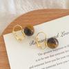 French Maillard Tiger's Eye Elegant Women's Earrings - Simple, Niche Design, Luxury Versatile Accessory