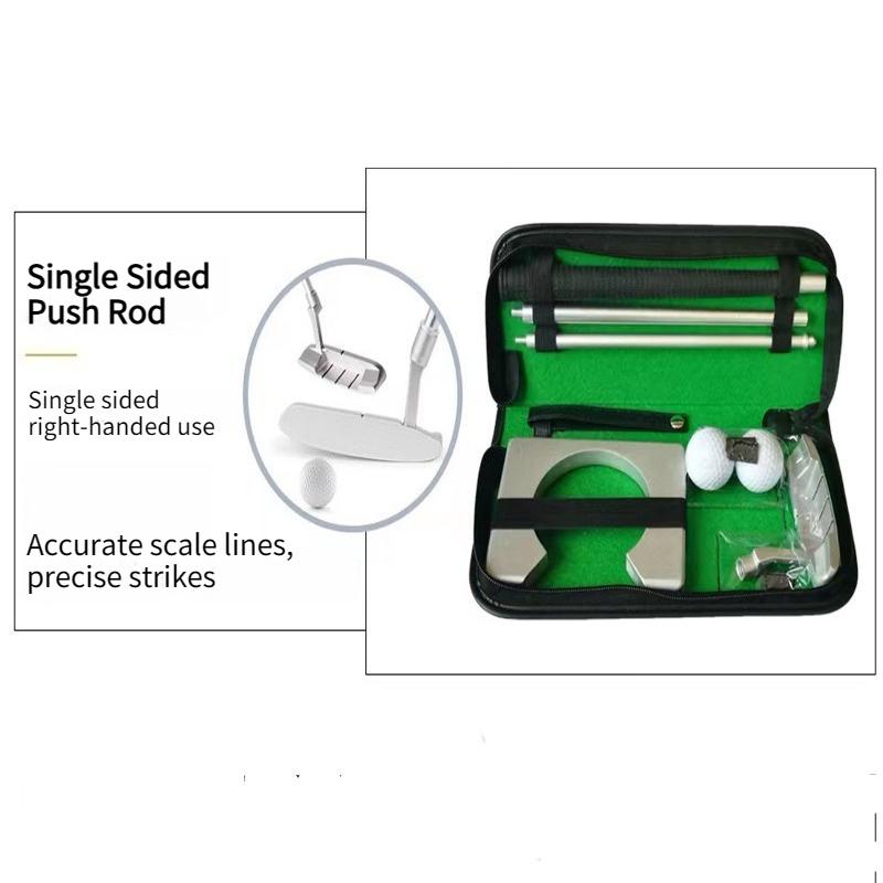 Golf Aluminum Alloy Combination Push Rod Three Section Detachable Portable Single-sided Double-sided Set for Golf Use