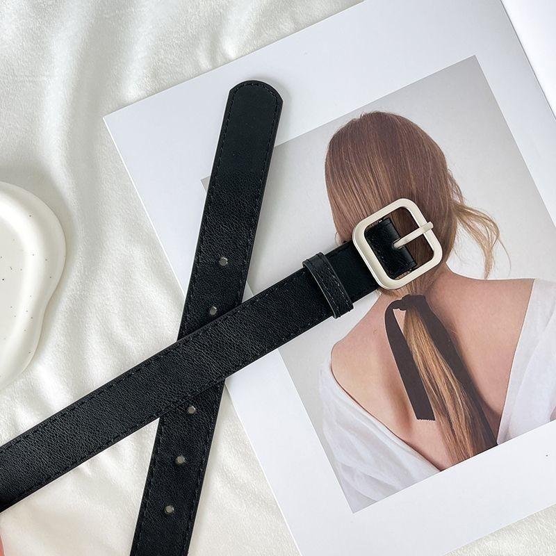 Elegant Black Pu Belt For Women Chic And Versatile For Dresses And Jeans