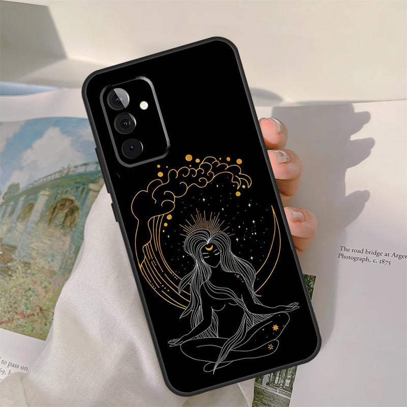 Crescent Moon Tarot Stars Sun Case For Samsung Galaxy A52 A32 A12 A22 A16 A26 A36 A56 A06 A55 A35 A15 A54 A34 A14 A13 A53