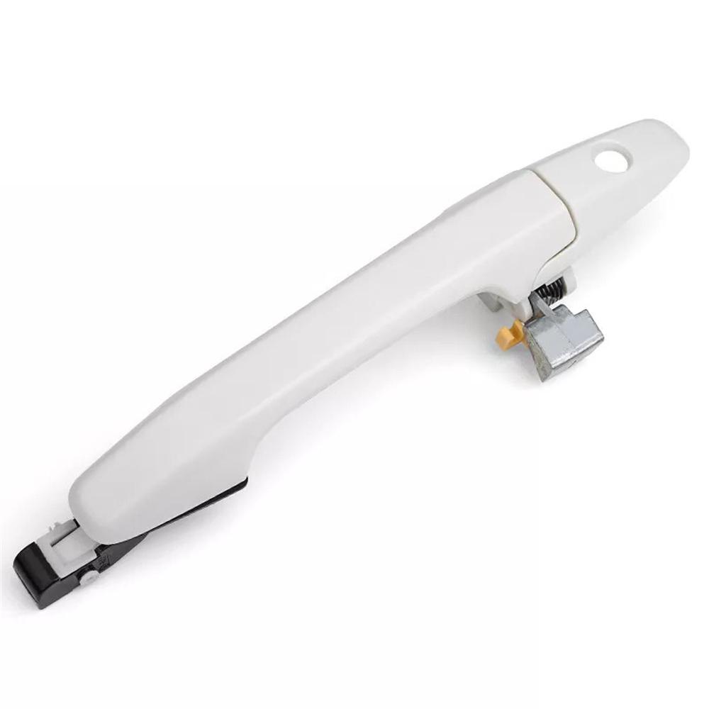 Front Right Side Exterior Door Handle White For 06-11 Honda Civic with Key Hole