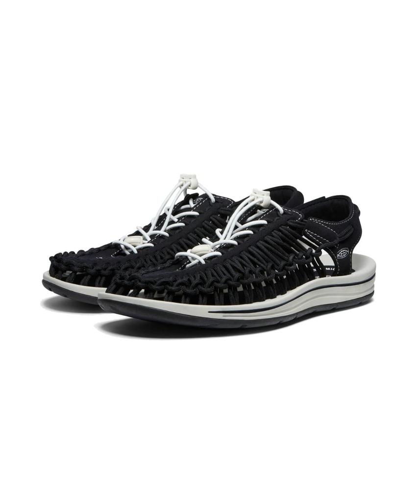 KEEN UNEEK Classic Size Cm Men's 2-Cord Sandals, Black/Silver Birch, 26.0