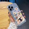 Cute Corgi Sticker Collage Phone Case for iPhone 17 16 15 14 13 12 11 16E Series Pro Max Plus Double Layer Protection
