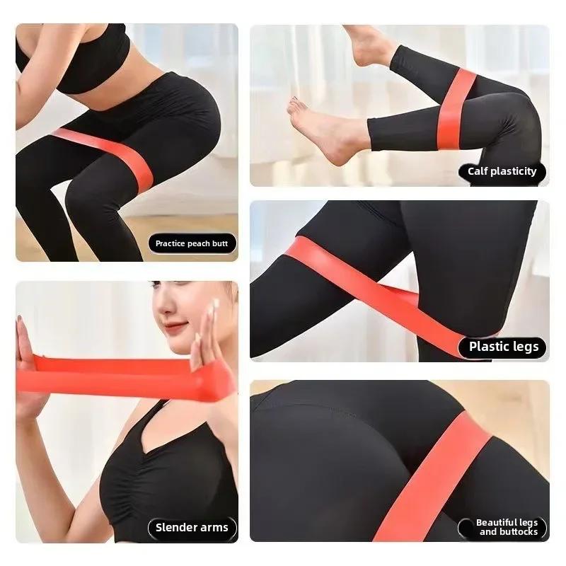 Yoga Elastic Band Fitness Women's and Men's Tension Band Open Shoulder Hip Elastic Circle Stretching Exercise Resistance Band
