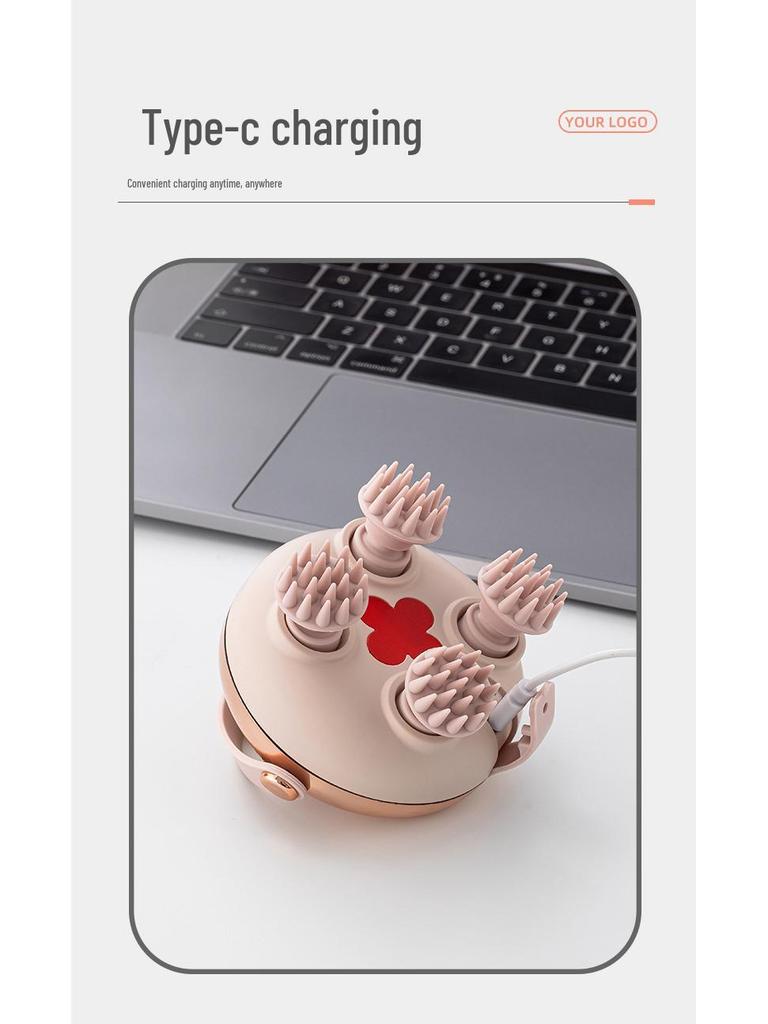 Portable Head, Scalp & Pet Massager with Red Light Therapy