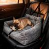 Car Bed For Dogs Adjustable Foldable Safety Tether Cushions Car Pet Bed For Travel Vehicles Summer Winter Trunk Interior Puppy