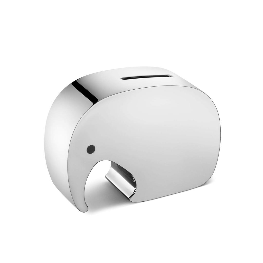 "Georg Jensen" Coin Bank Money Bank ELEPHANT Silver, Approx. 17cm (W) X 6cm (D) X 13cm (H), Item No. 3580035