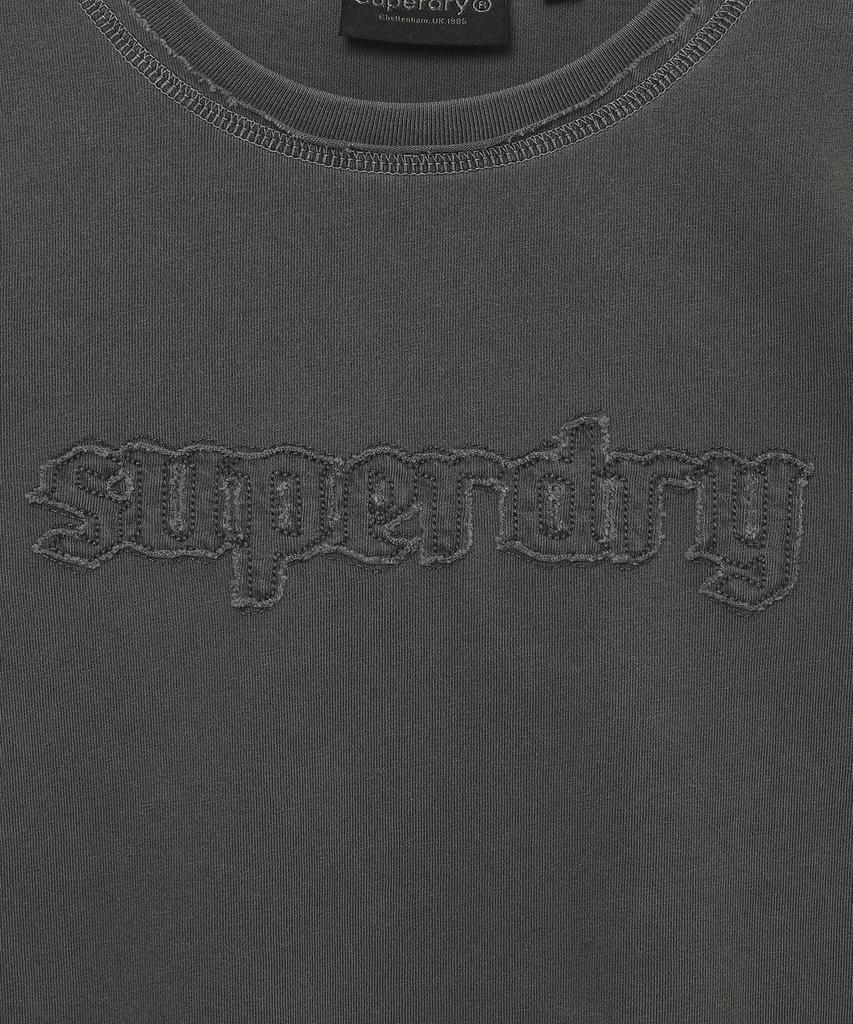 Syupeodeulai Women'S Vintage Logo Patch T-Shirt Charcoal Sdfiscq43Chl