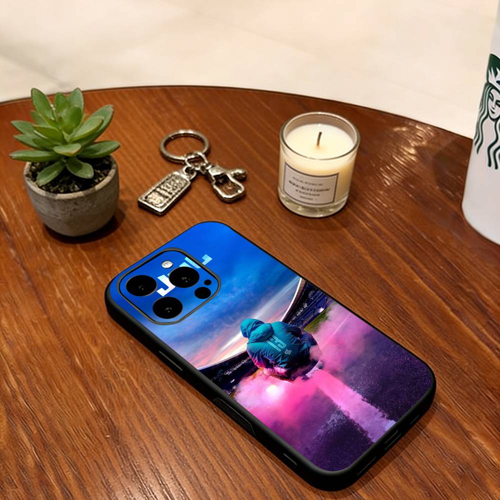 Custodia per telefono rapper JuL per iPhone 17,16,15,14,13,12,11 Plus,Pro Max,XS,Copertura morbida in silicone nero