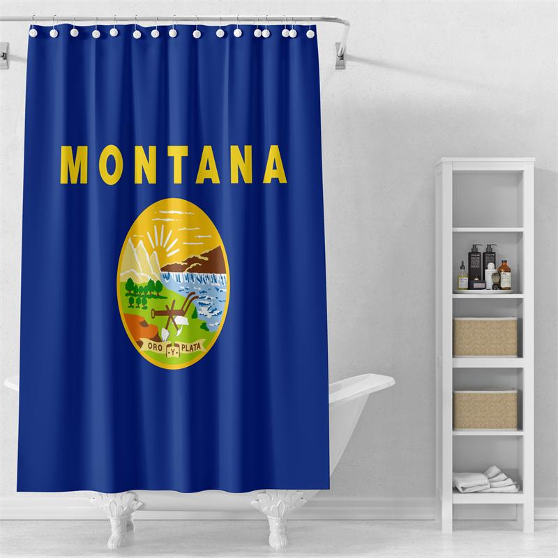 

Gaslight Gatekeep Girlboss Montana Shower Curtain Set With Grommets And Hooks For Bathroom Decor W60H190(CM)-1 Pcs