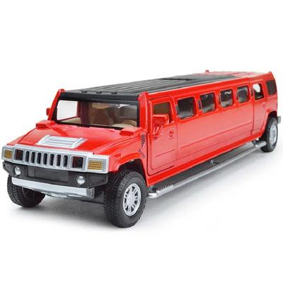 1/32 Scale Hummer H6 Lengthen Limousine Diecast Car Model Toy, Pull Back Toy Vehicle with Sound and Light for Kids Toddler Boys Girls Gift Collection