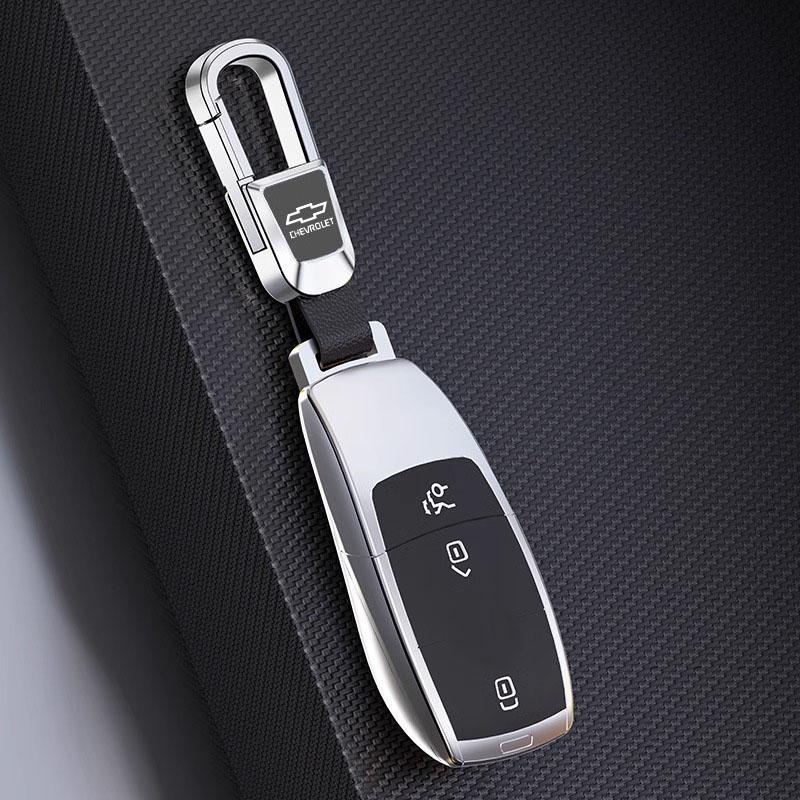 Alloy Car Keychain Key Ring Leather Keyring Pendant For Chevrolet Sail AVEO CAPTIVA CRUZE EQUINOx IMPALA LACETTI MALIBU ORLANDO