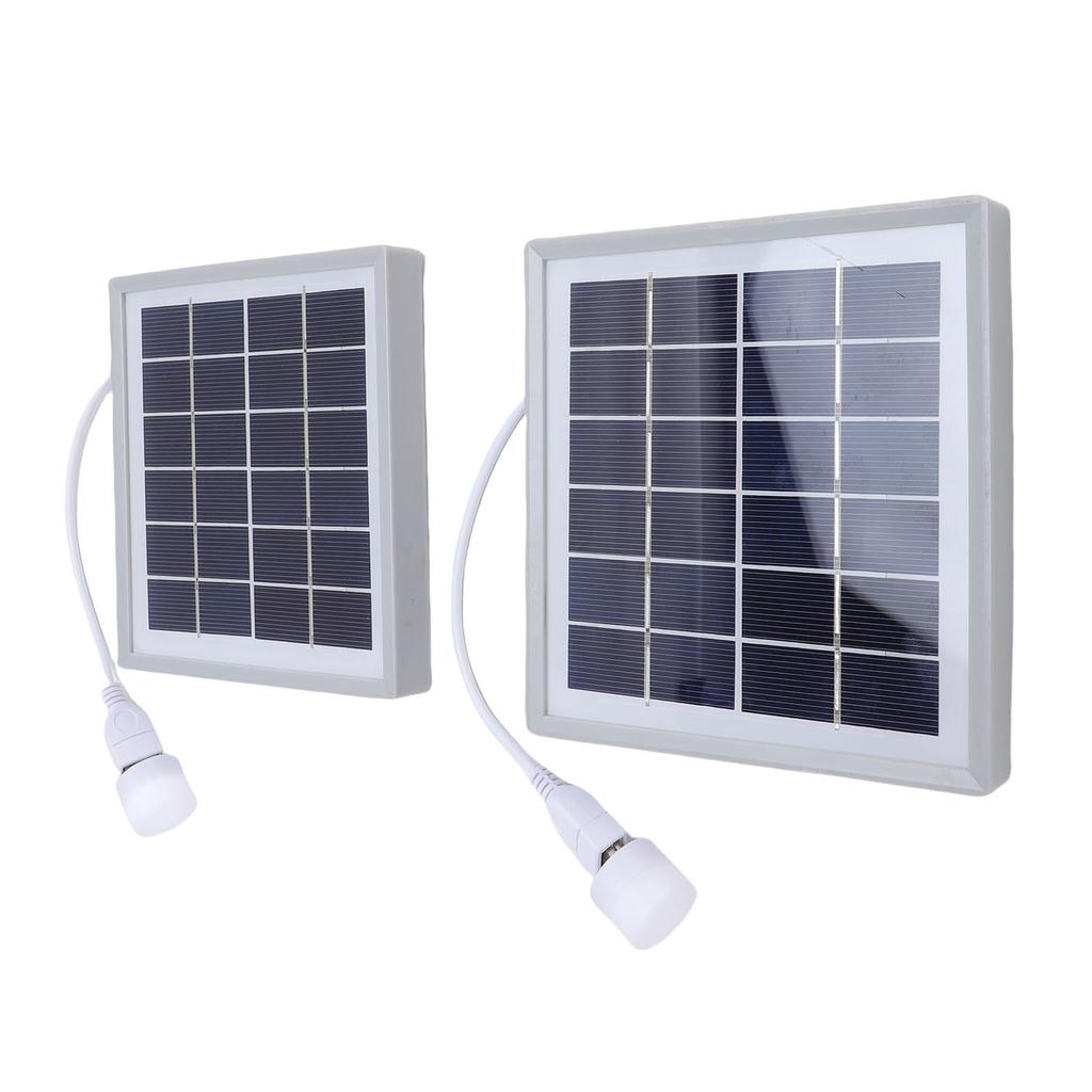 2pcs Monocrystalline Solar Panel USB Solar Panel Charger 5W Portable Solar Led Light Bulb for Camping Hiking Tent