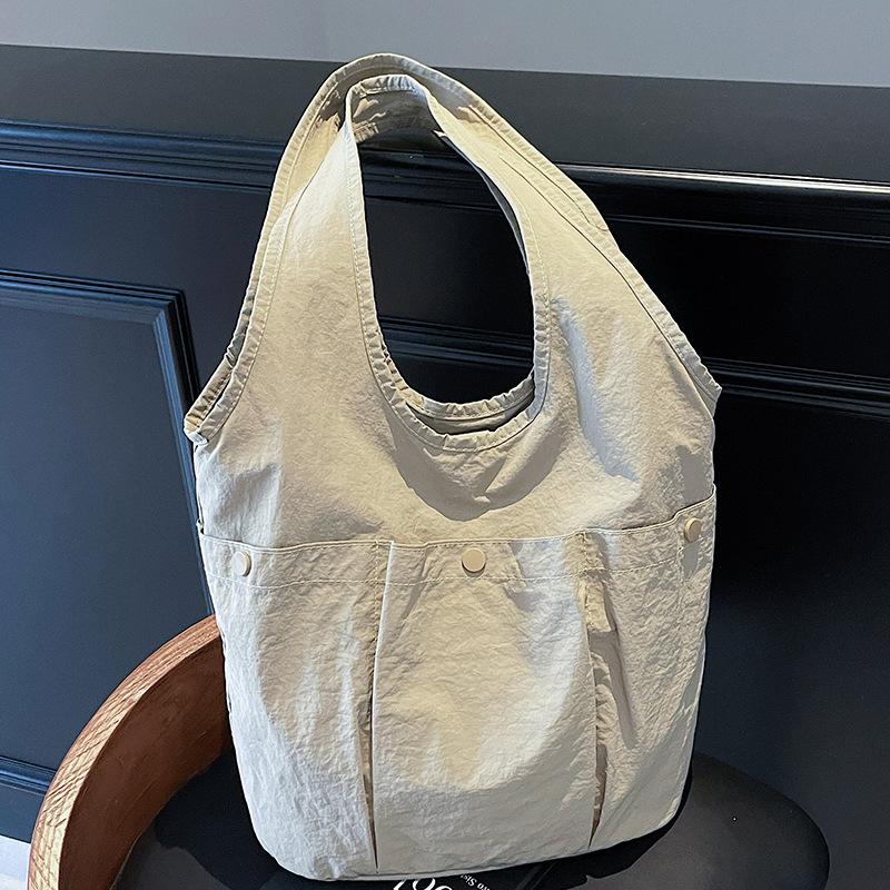 Large Capacity Casual Tote Bag for Women, Pleated Soft and Sticky Armpit Shoulder Bag for Women, Spring Hand-held Shoulder Bag