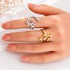 18K Gold-Plated Titanium Coral Open Ring – Fade-Resistant & Irregular Design