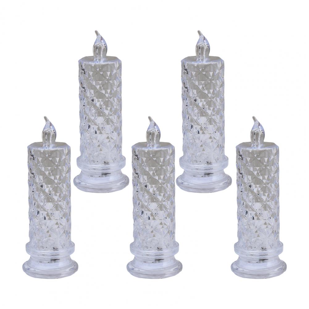 Led Candle Set for Kids Flameless Led Candles for Valentine's Anniversary Wedding Decor Battery Operated Table Decor