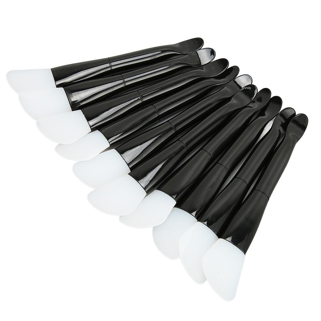 10pcs Silicone Facial Mask Brush Professional Home Beauty Salon Double Ended Mud Mask Applicator