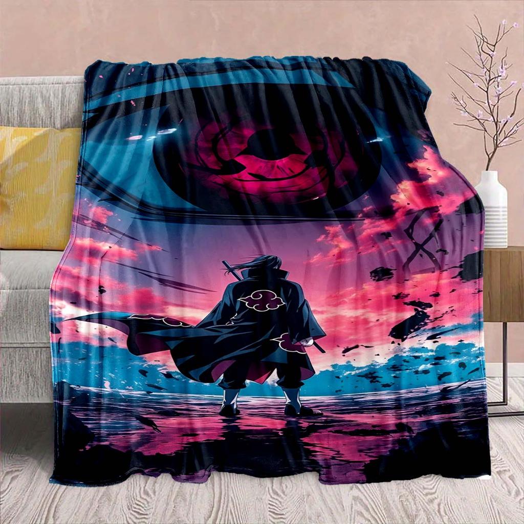 Naruto Anime Flannel Blanket - Soft Warm Perfect for Sofa, Bedding Camping Travel Office Home Decor