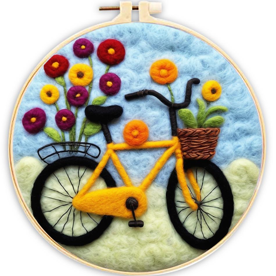 GATYZTORY Diy Wool Needle Felt Starter Set Wool Painting Set Diy Gift Animals Scenery Needle Felting Painting For Home Wall Art