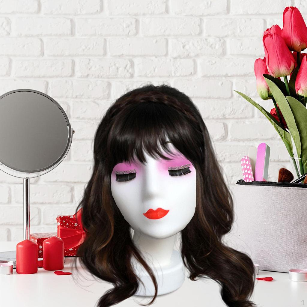 Female Mannequin Head Manikin Wig Display Stand 29cm Makeup Model for Jewelry